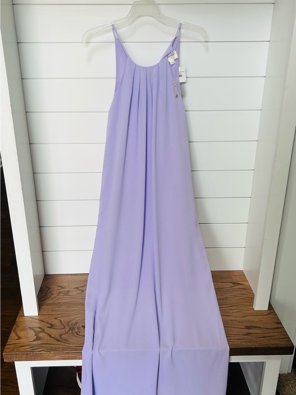 Sleeveless Lavender Maxi Dress - Elegant Spaghetti Strap Gown